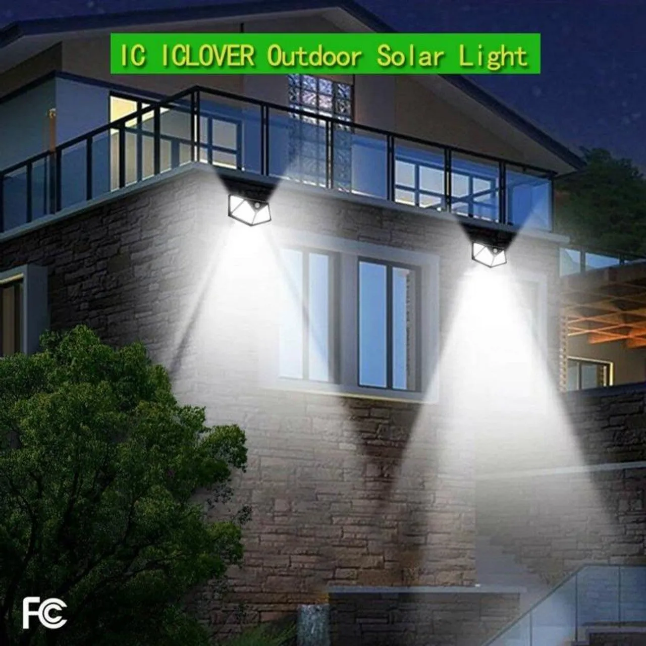 100 Led Outdoor Motion Sensor Solar Wall Lamp