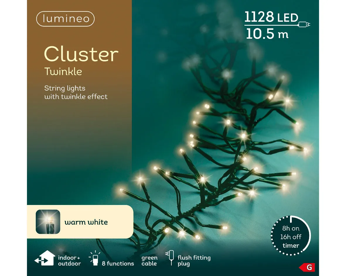 1128 LED Cluster Tree Lights Warm White