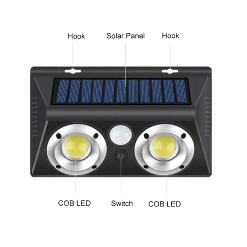 2 Set Of Solar Powered LED Wall Light Q-TY022