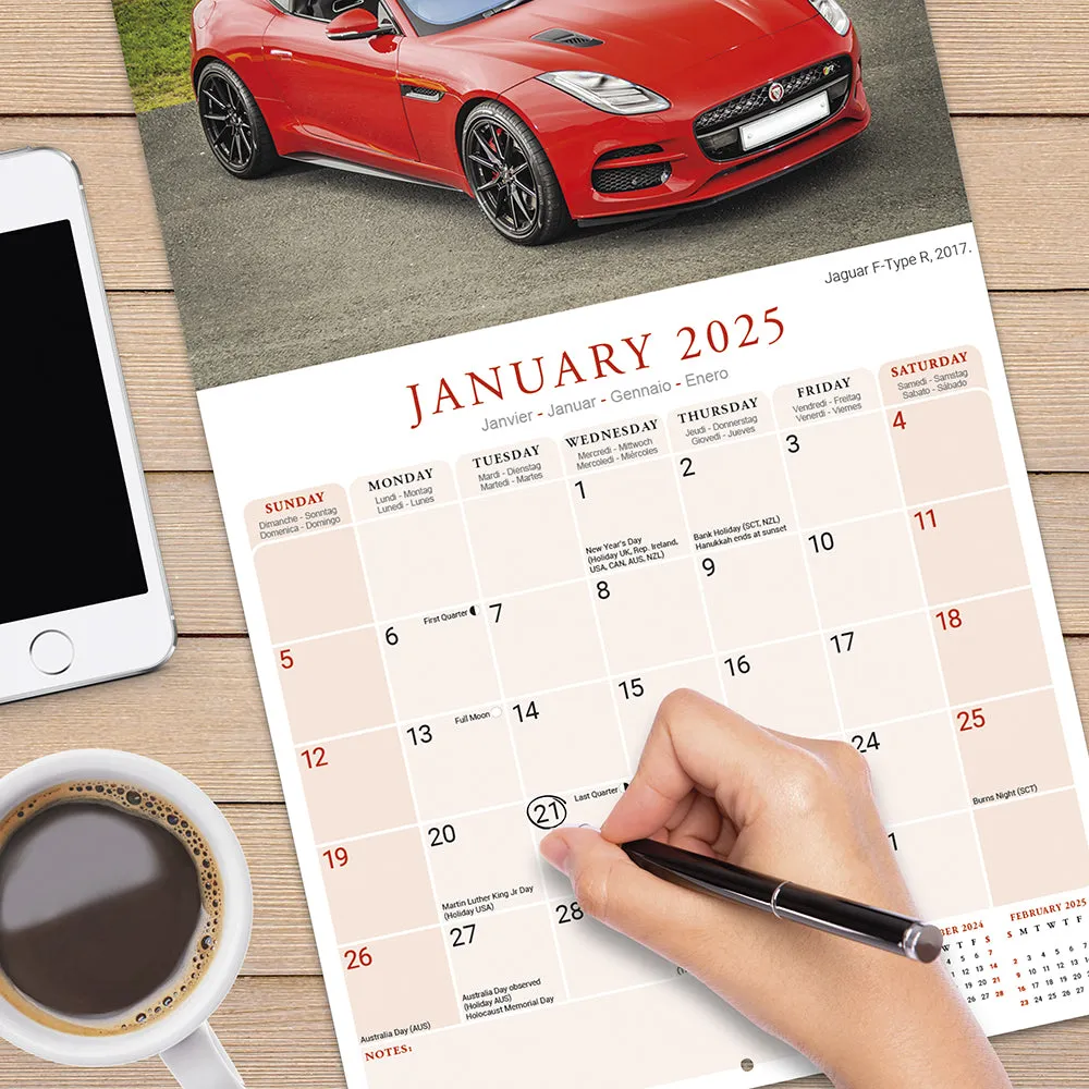 2025 Jaguar Wall Calendar