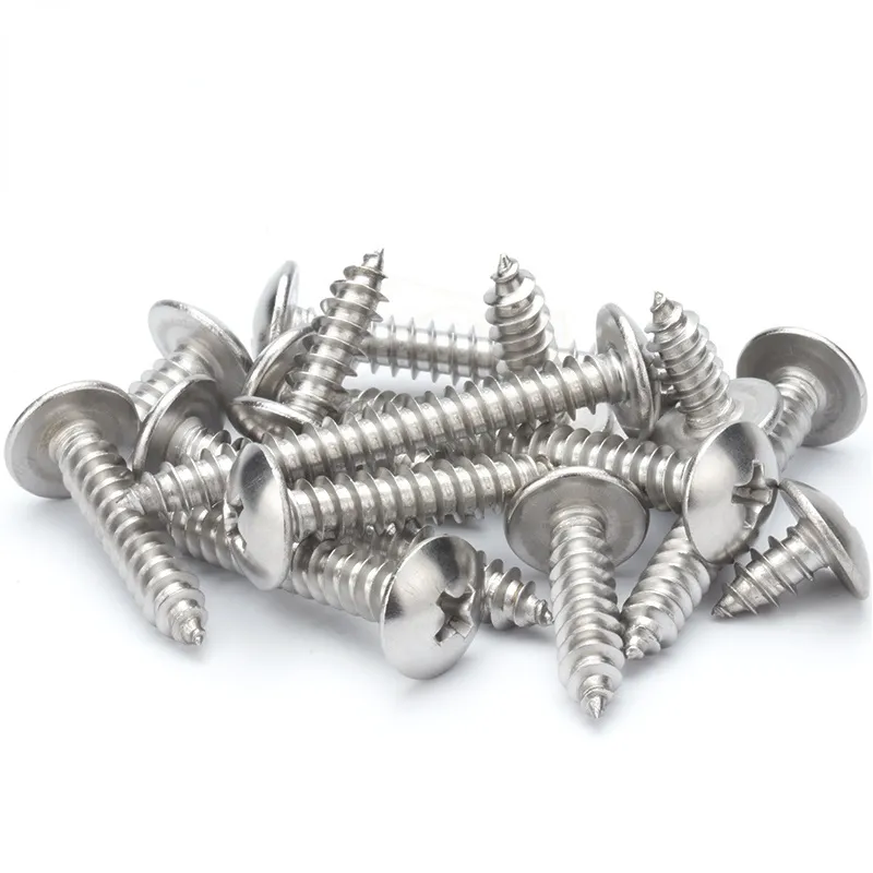 20/55pcs Cross Recessed Truss Head Self-tapping Screw 304 Stainless Steel M3 M4 M5 M6 Phillips Mushroom Head Wood Screw