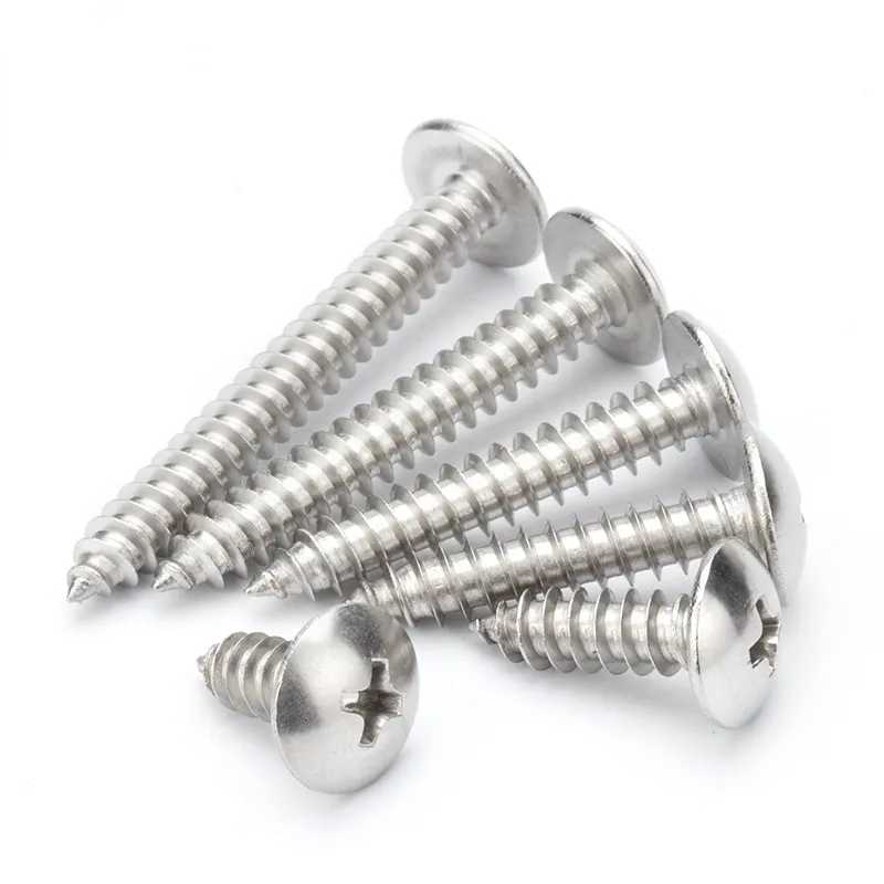 20/55pcs Cross Recessed Truss Head Self-tapping Screw 304 Stainless Steel M3 M4 M5 M6 Phillips Mushroom Head Wood Screw