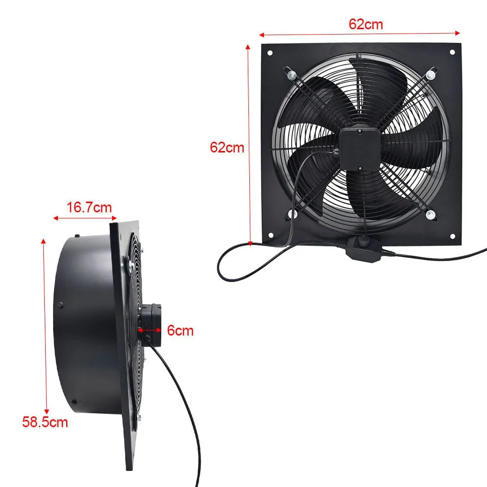 27cm H Ventilation Fan Wall-Mounted Copper Motor Exhaust Axial Fan