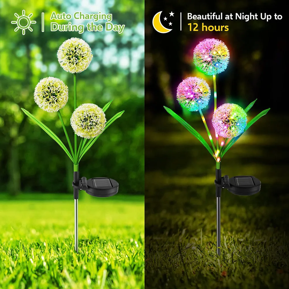 2Pack Solar Dandelion Garden Lights Decorative with 36 LED