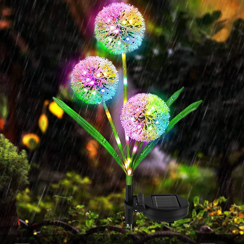 2Pack Solar Dandelion Garden Lights Decorative with 36 LED