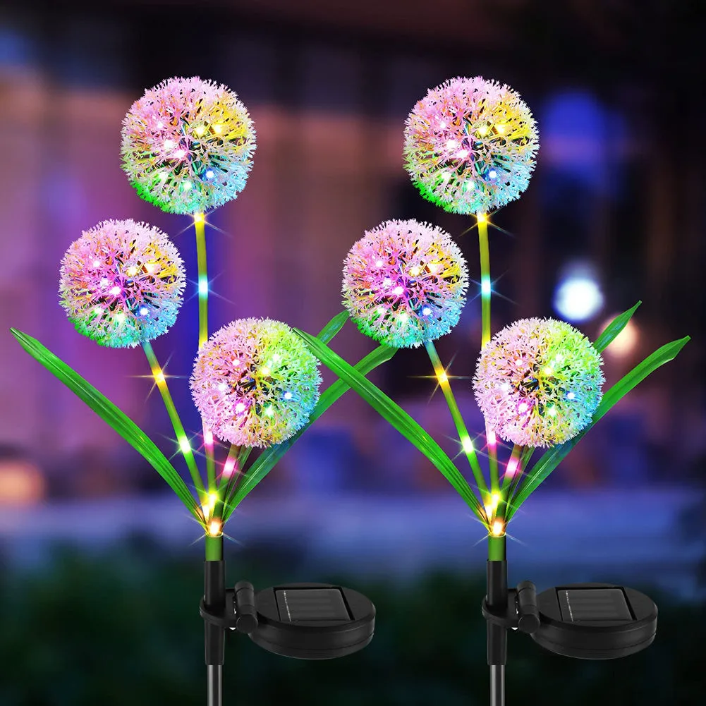 2Pack Solar Dandelion Garden Lights Decorative with 36 LED