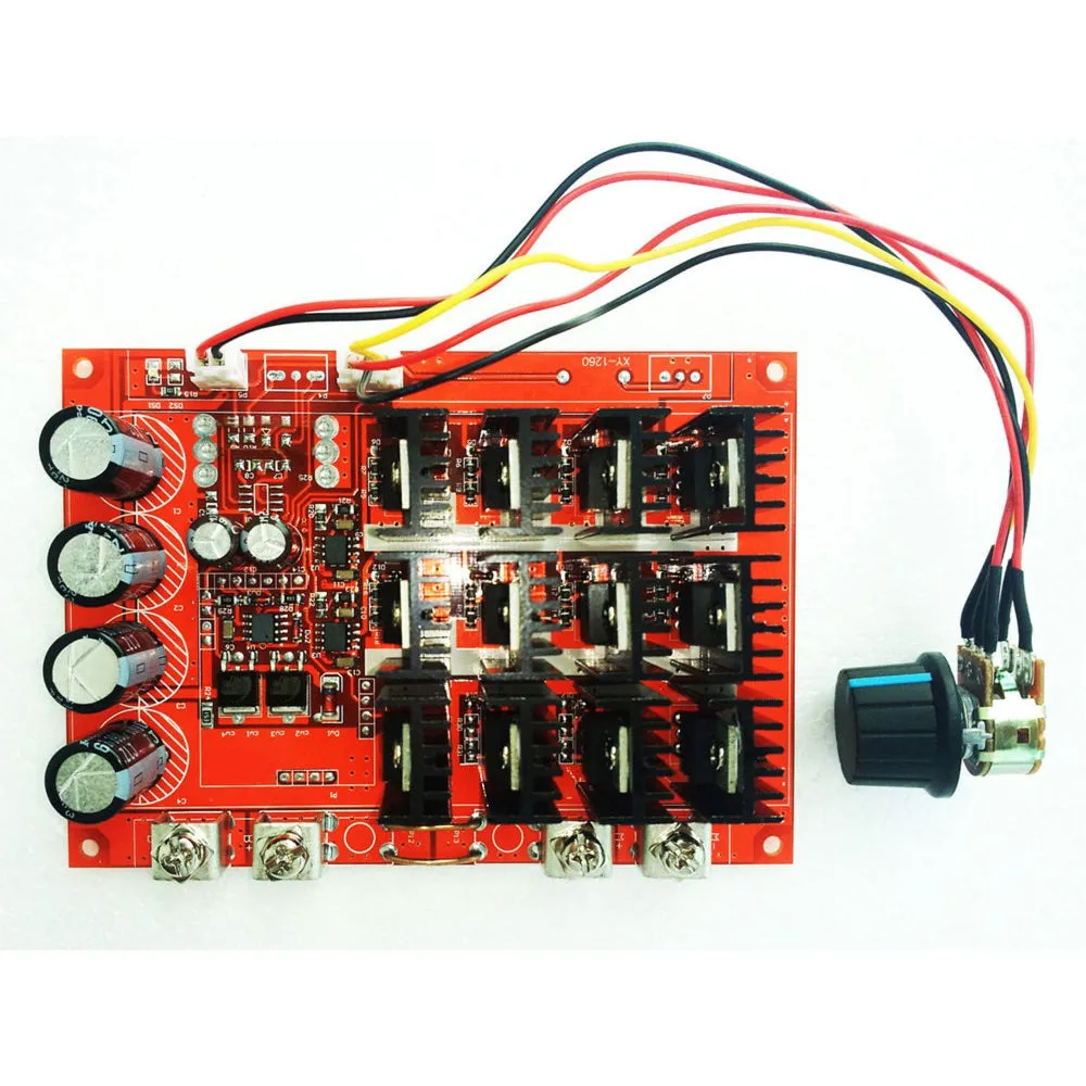 3000W DC 10-50V 60A High Power Motor Speed Controller with Rotary Potentiometer