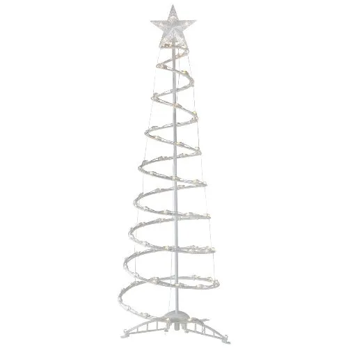 4' Light Up Spiral Tree, Warm White LED Lights