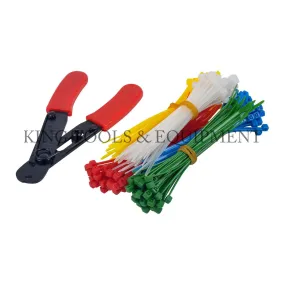 4" WIRE STRIPER CUTTER w/ 200 Color-Coded Cable Ties - 0671-0