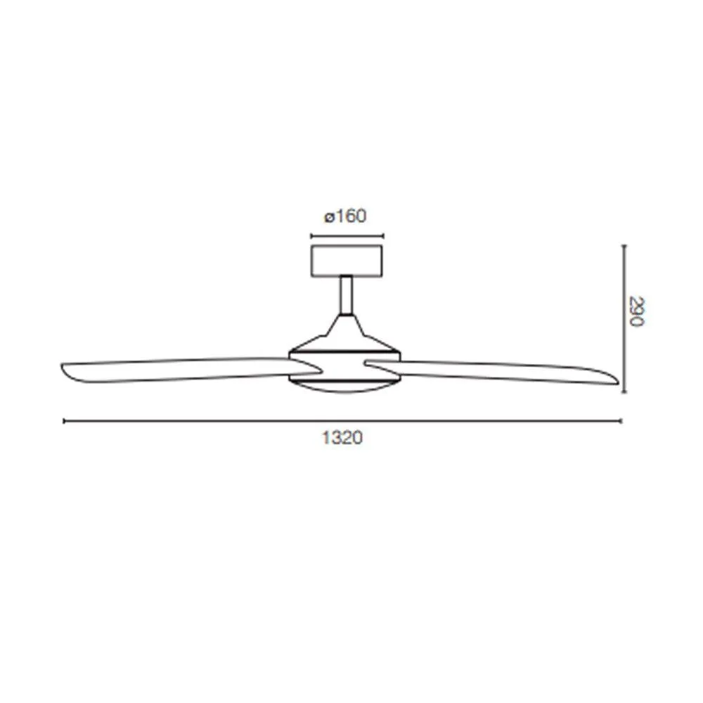 52” Tempest DC Ceiling Fan White 22235/05 Brilliant Lighting