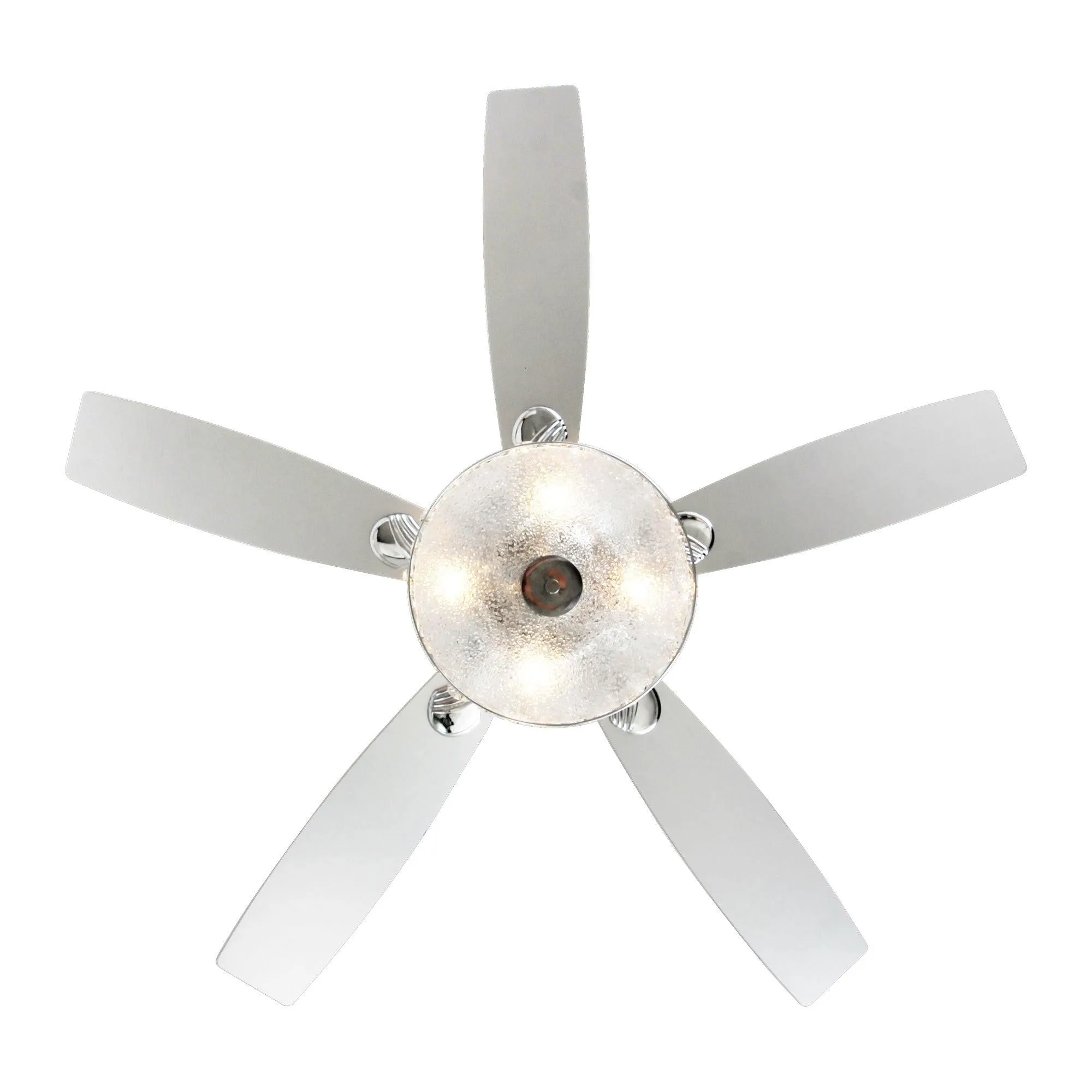 52" Tibuh Modern Downrod Mount Reversible Crystal Ceiling Fan with Lighting and Remote Control