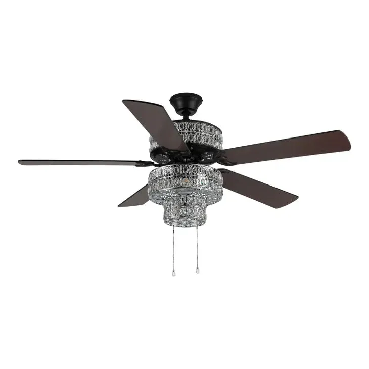 52"W Naman Silver Punched Metal Ceiling Fan