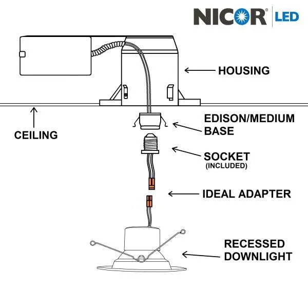 5/6 in. 800 Lumen LED Recessed Downlight Retrofit Light Fixture in Nickel, 4000K