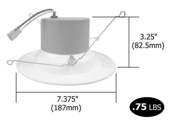 5/6 in. 800 Lumen LED Recessed Downlight Retrofit Light Fixture in Nickel, 4000K