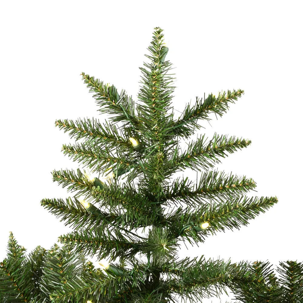 9' Slim Enchanted Evergreen Tree, Warm White LED Lights