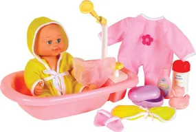 A Complete Doll Bath & Nurturing Set (Doll Included)