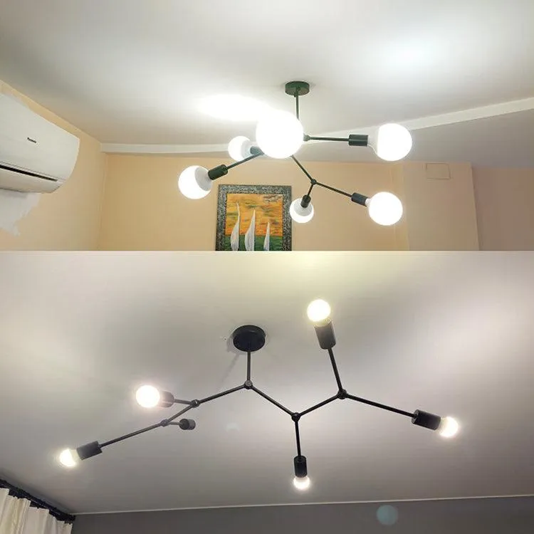 Abstract Molecular Linear Ceiling LED Light Fixture