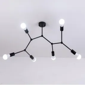 Abstract Molecular Linear Ceiling LED Light Fixture