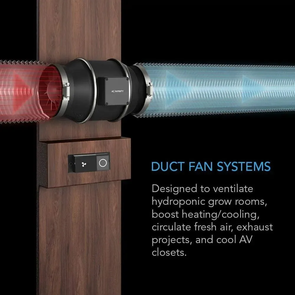 AC Infinity CLOUDLINE S12 Inline Duct Fan System with Speed Controller, 12"