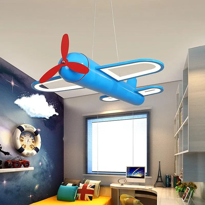 Airplane LED Hanging Light Fixture Childrens Room/LED Hanging Lighting