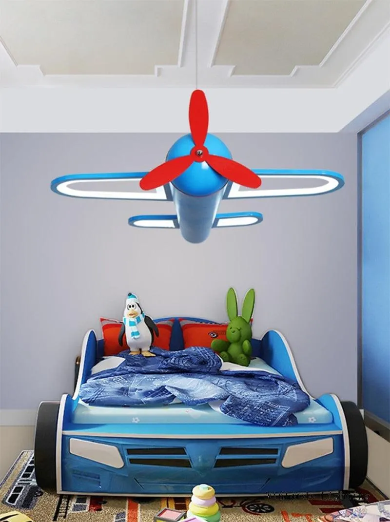 Airplane LED Hanging Light Fixture Childrens Room/LED Hanging Lighting