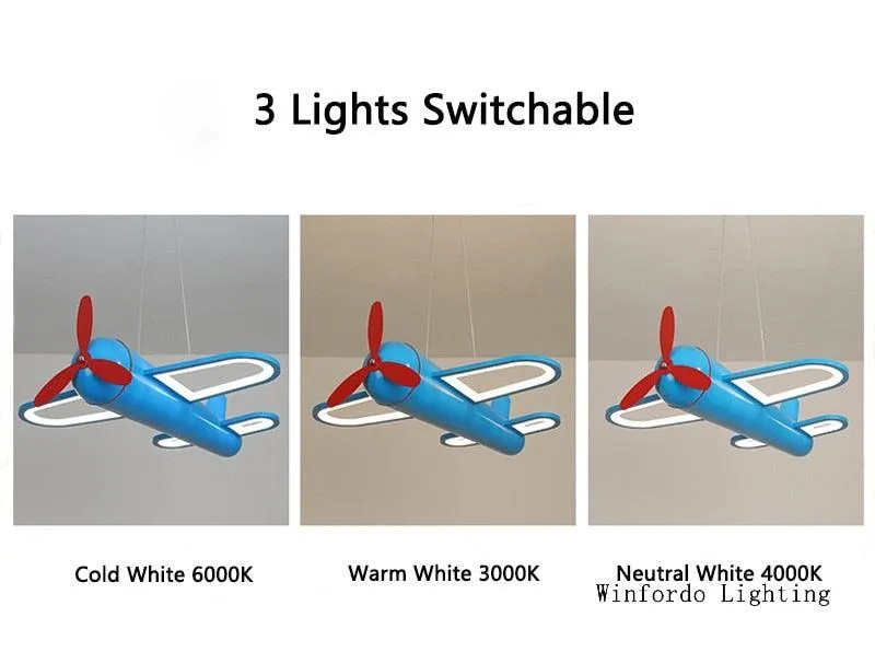 Airplane LED Hanging Light Fixture Childrens Room/LED Hanging Lighting