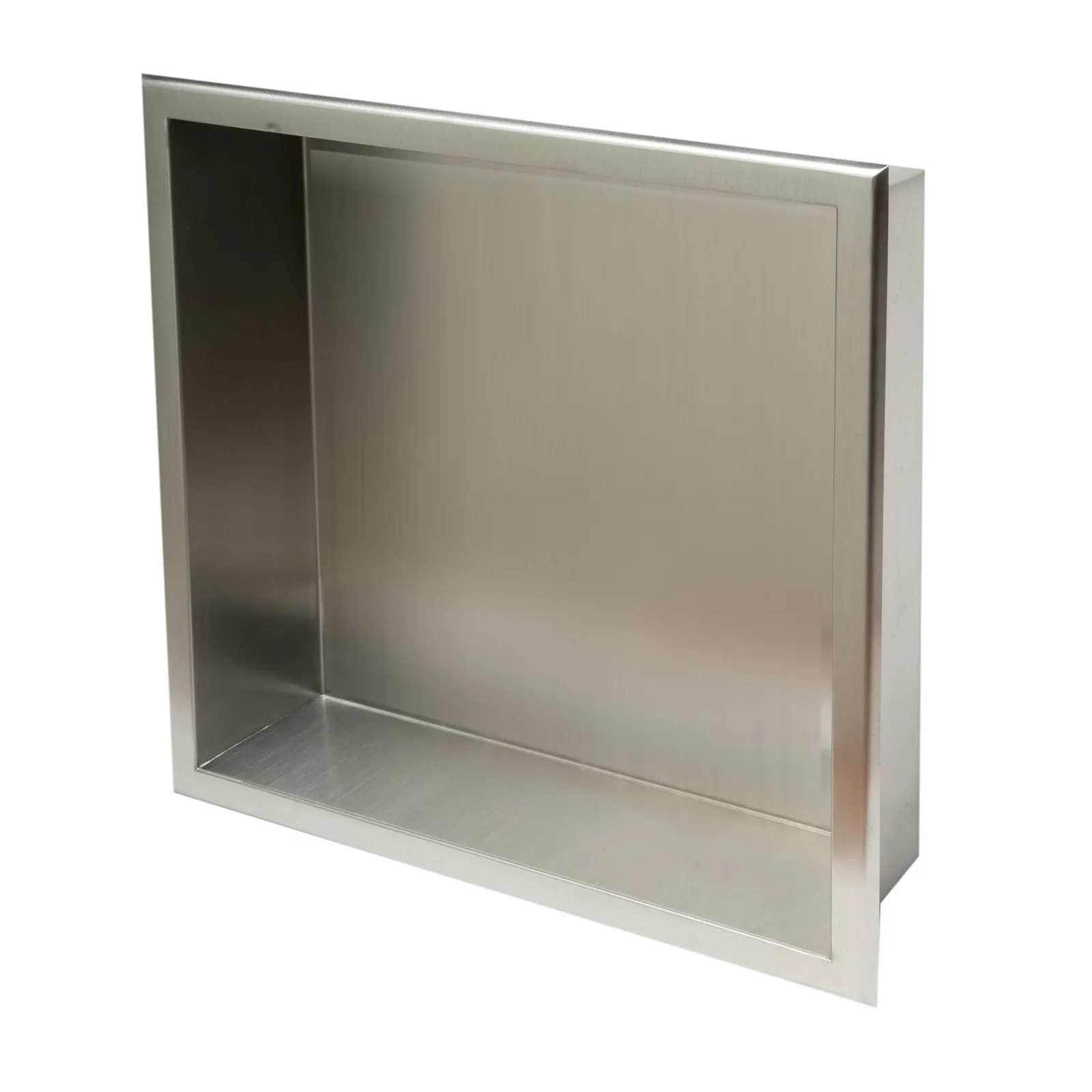 ALFI ABN1616-BSS Brand 16 x 16 Brushed Stainless Steel Square Single Shelf Bath Shower Niche