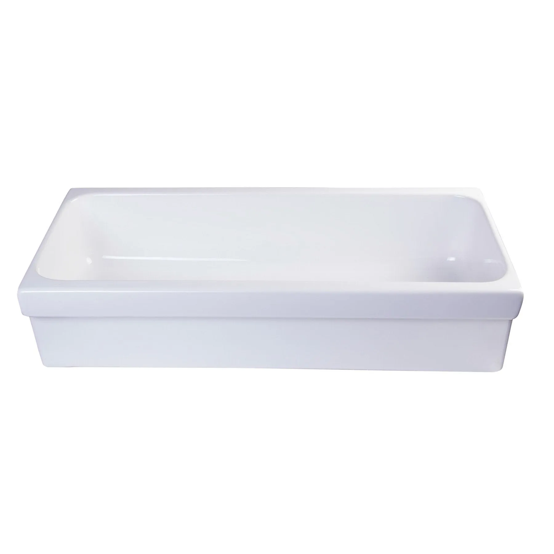 ALFI Brand AB36TR 36" White Above Mount Porcelain Bath Trough Sink