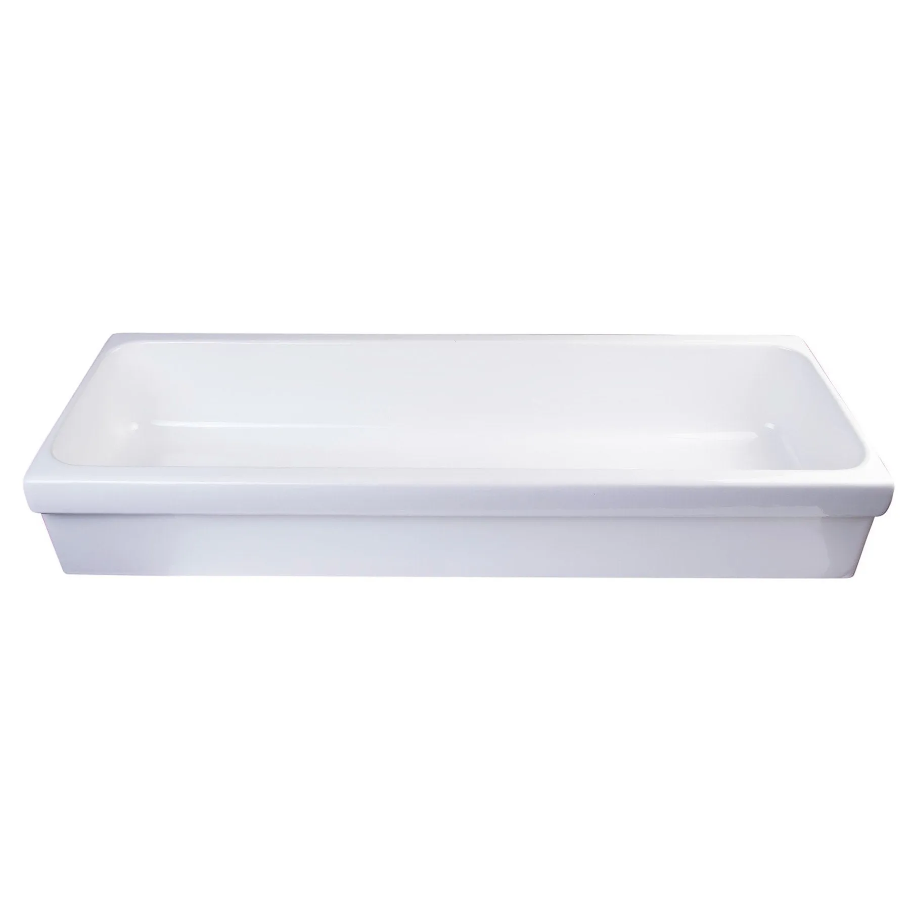 ALFI Brand AB48TR 48" White Above Mount Porcelain Bath Trough Sink