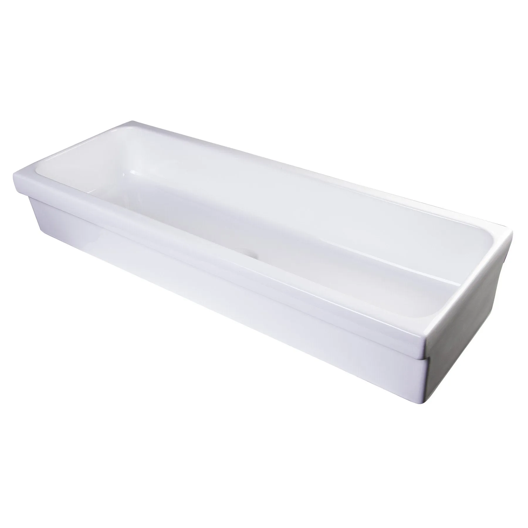 ALFI Brand AB48TR 48" White Above Mount Porcelain Bath Trough Sink