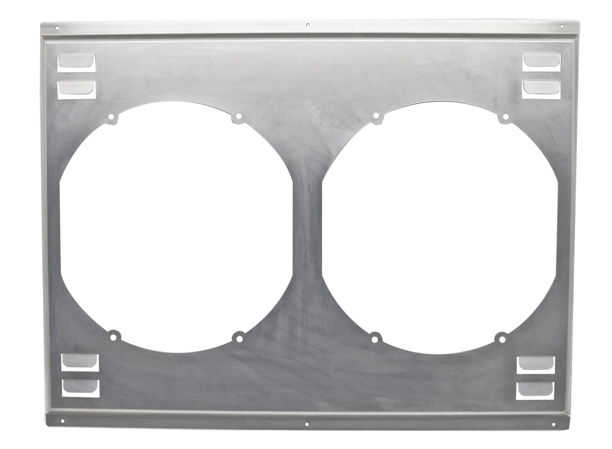 ALUMINUM EMC 1979-93 FORD 5.0L 302 LOUVERED DUAL FAN SHROUD DIRECT FIT HZ-79MU - NATURAL