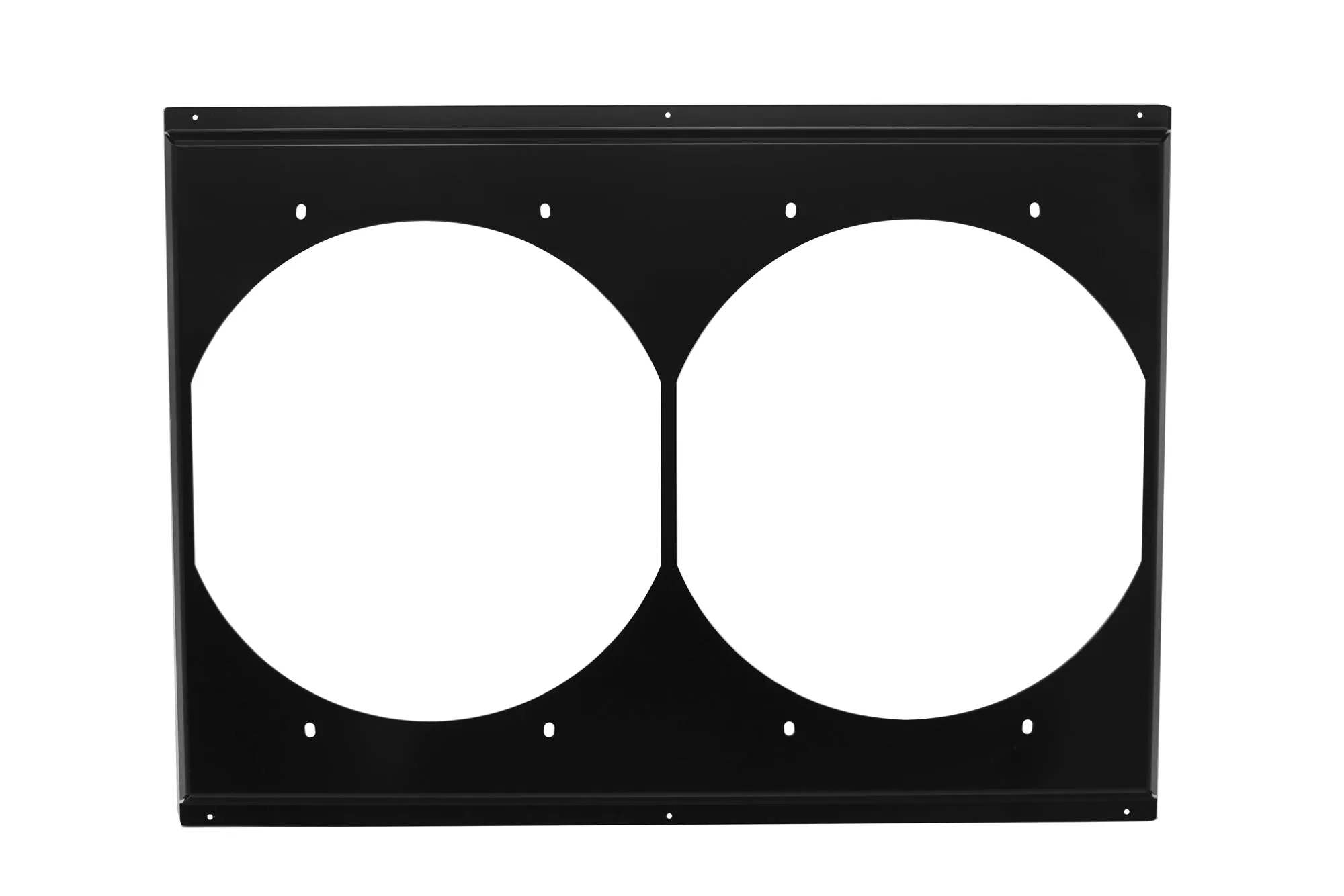 ALUMINUM EMC FAN SHROUD DUAL 25-9-16"X18-5-8" FITS 31"X19" RADIATORS - BLACK