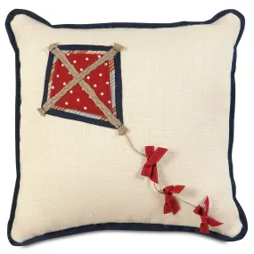 Americana High Flying Kite Throw Pillow Cover 18x18