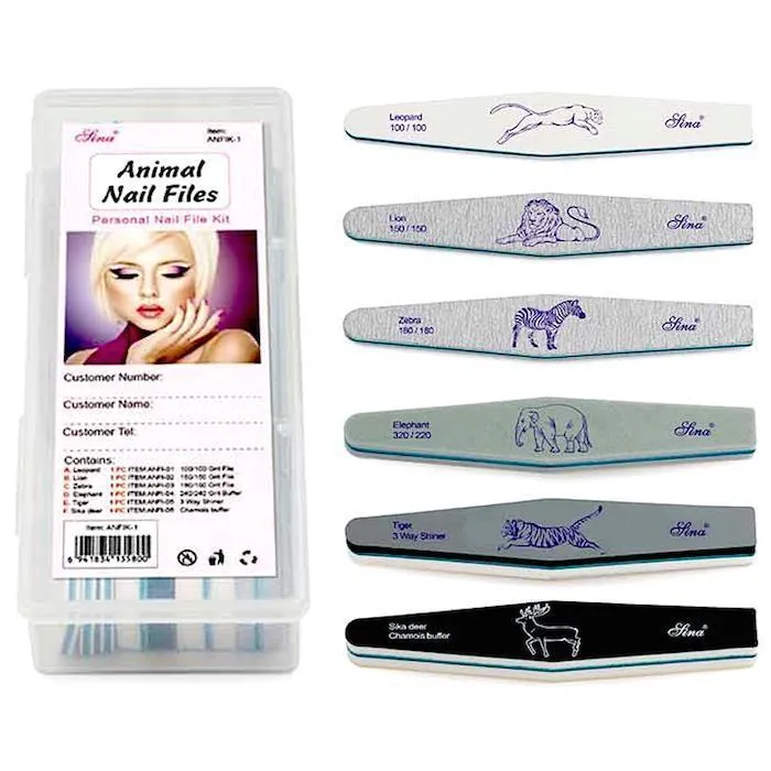 Animal Nail Files Kit 6pcs