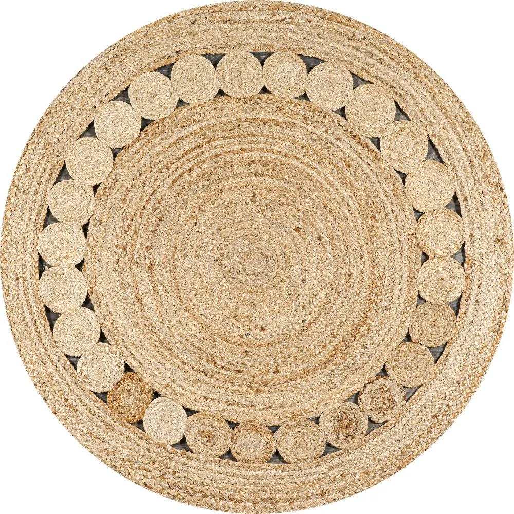 Arka Cassia Natural Jute Boho Area Rug