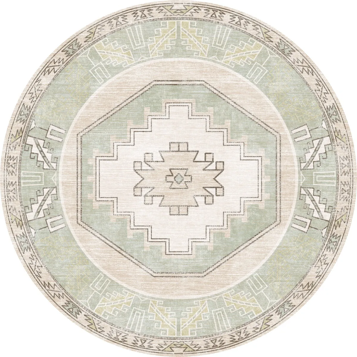 Barbara Light Green Beige Rug