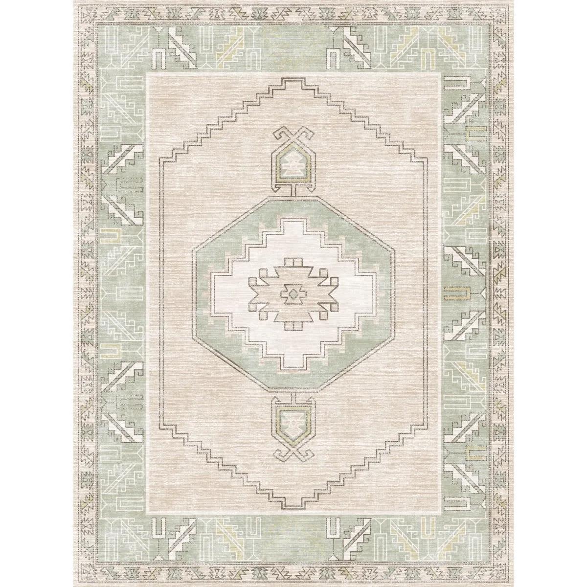 Barbara Light Green Beige Rug