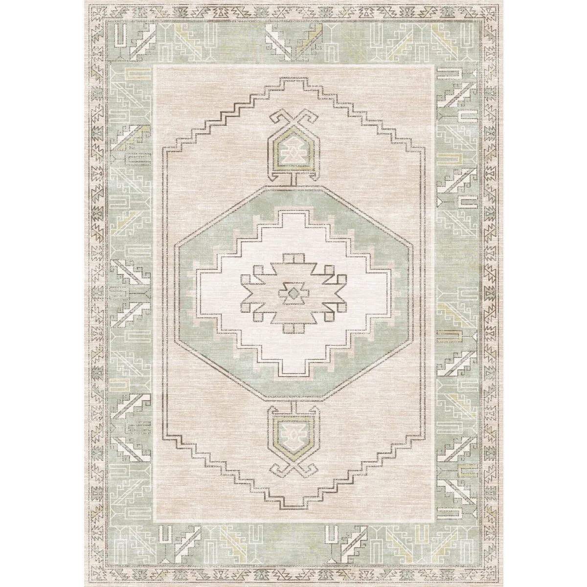 Barbara Light Green Beige Rug