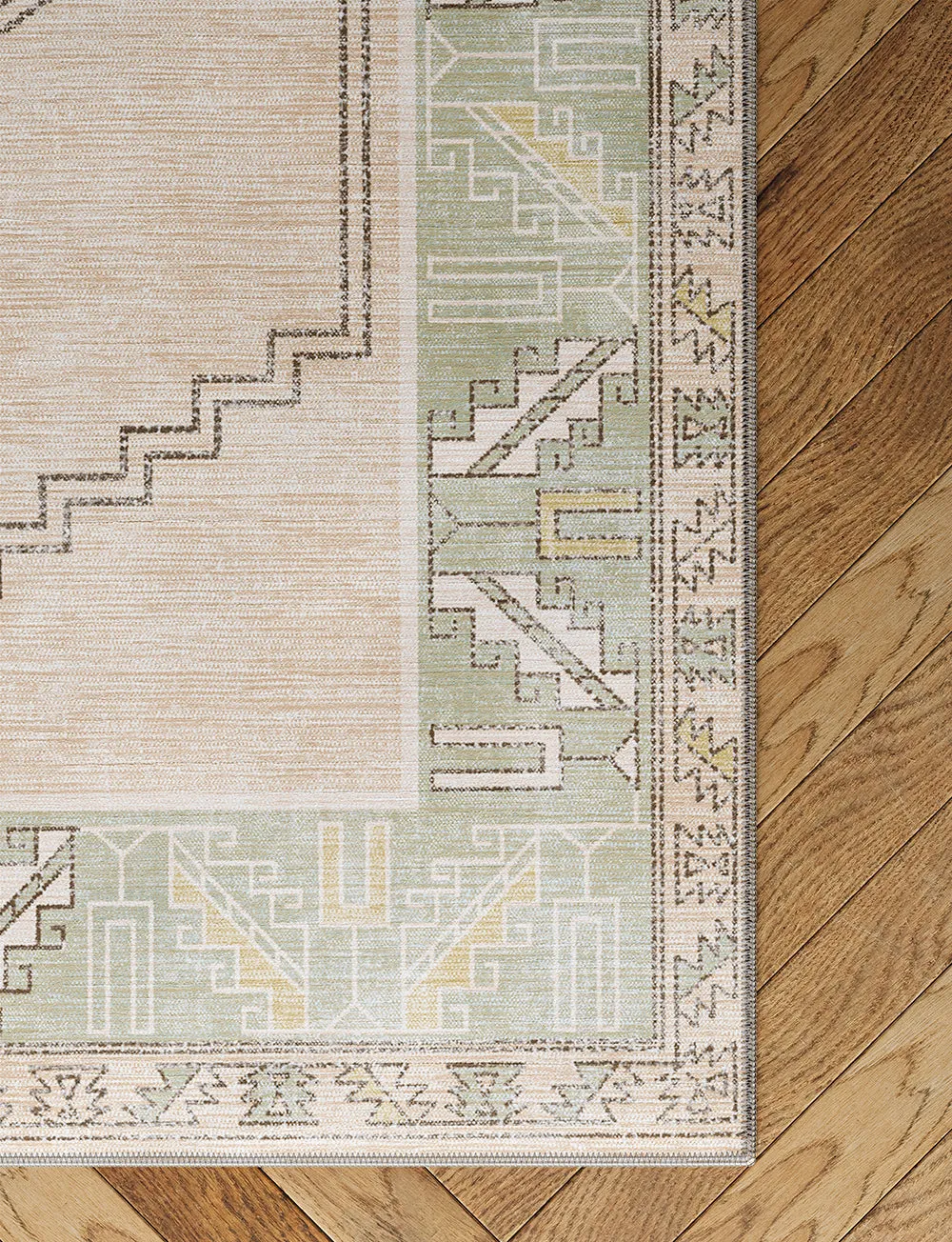 Barbara Light Green Beige Rug