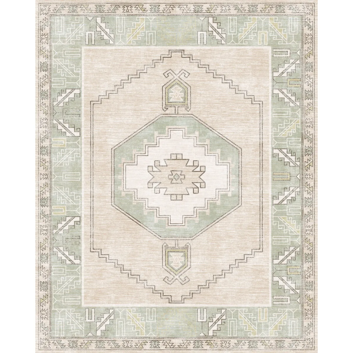 Barbara Light Green Beige Rug