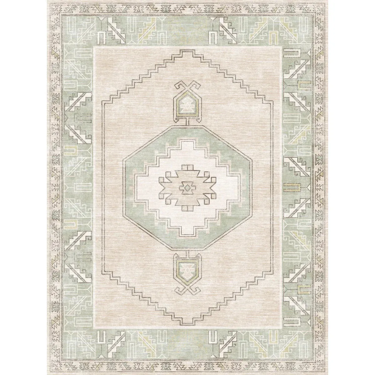 Barbara Light Green Beige Rug