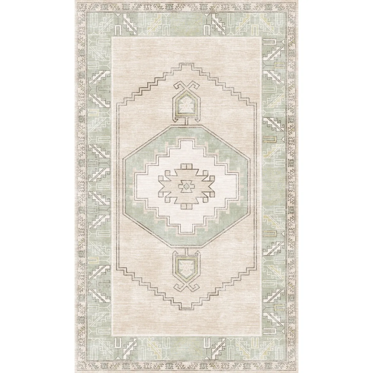 Barbara Light Green Beige Rug