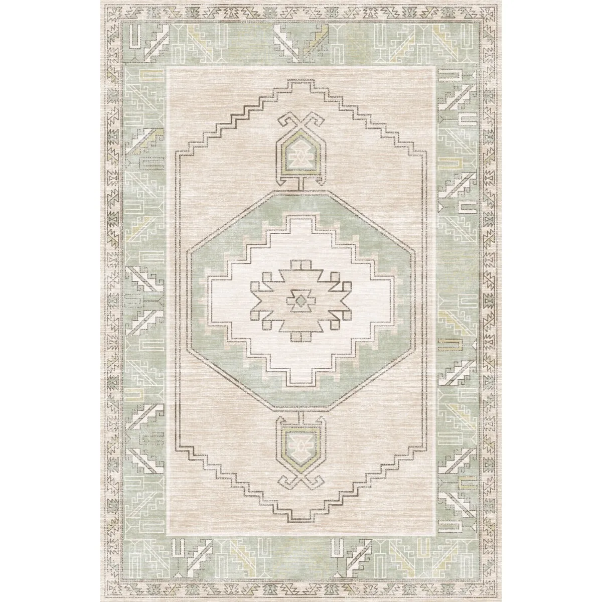 Barbara Light Green Beige Rug