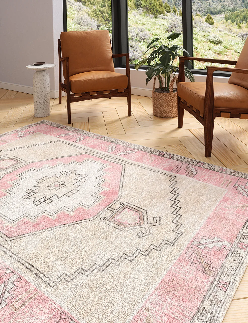 Barbara Pink Beige Rug