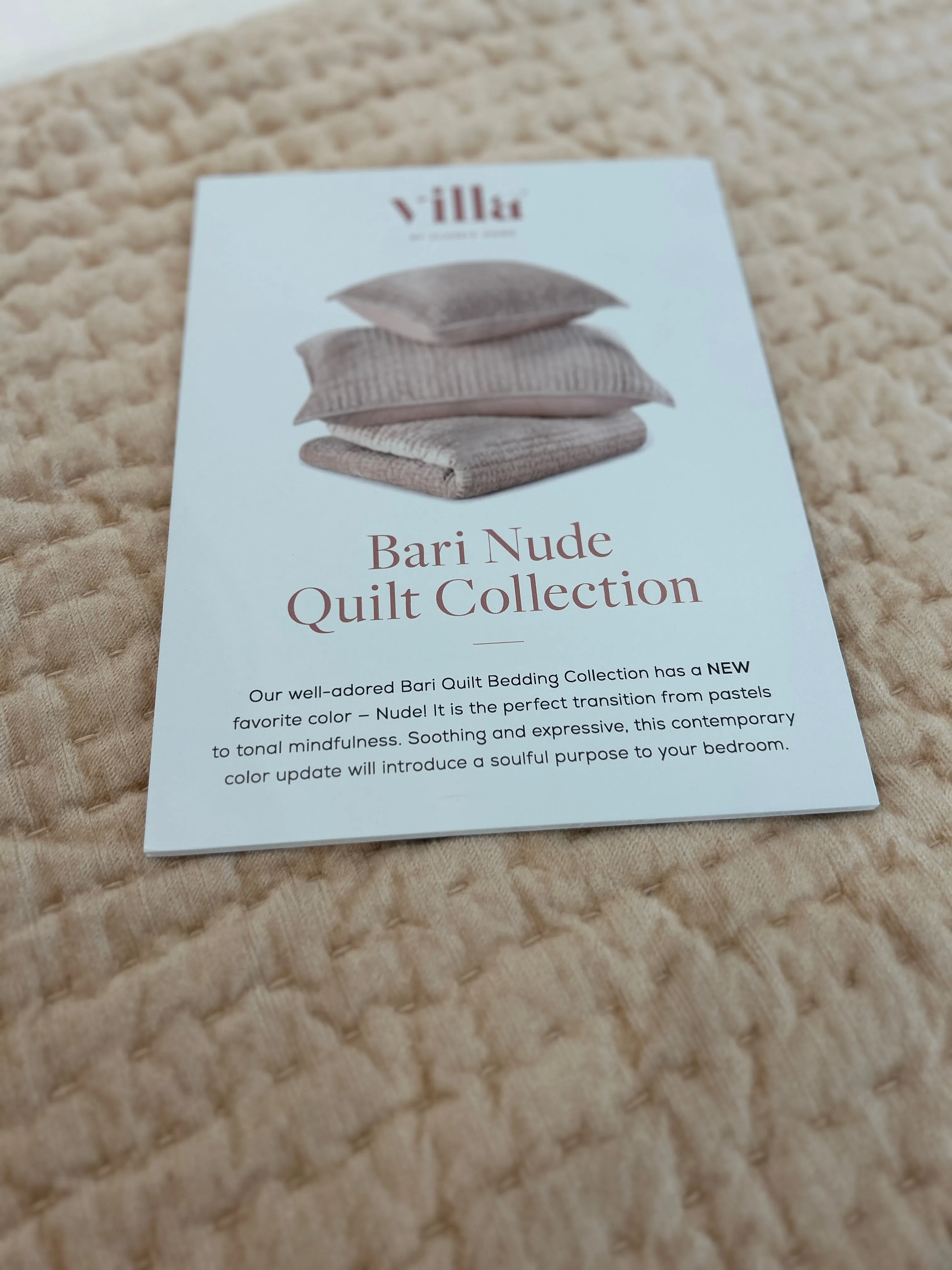 Bari Velvet Bliss Nude Quilt