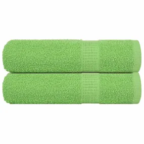 Bath Towels 2 pcs Apple Green 100x150 cm 360 gsm 100% Cotton