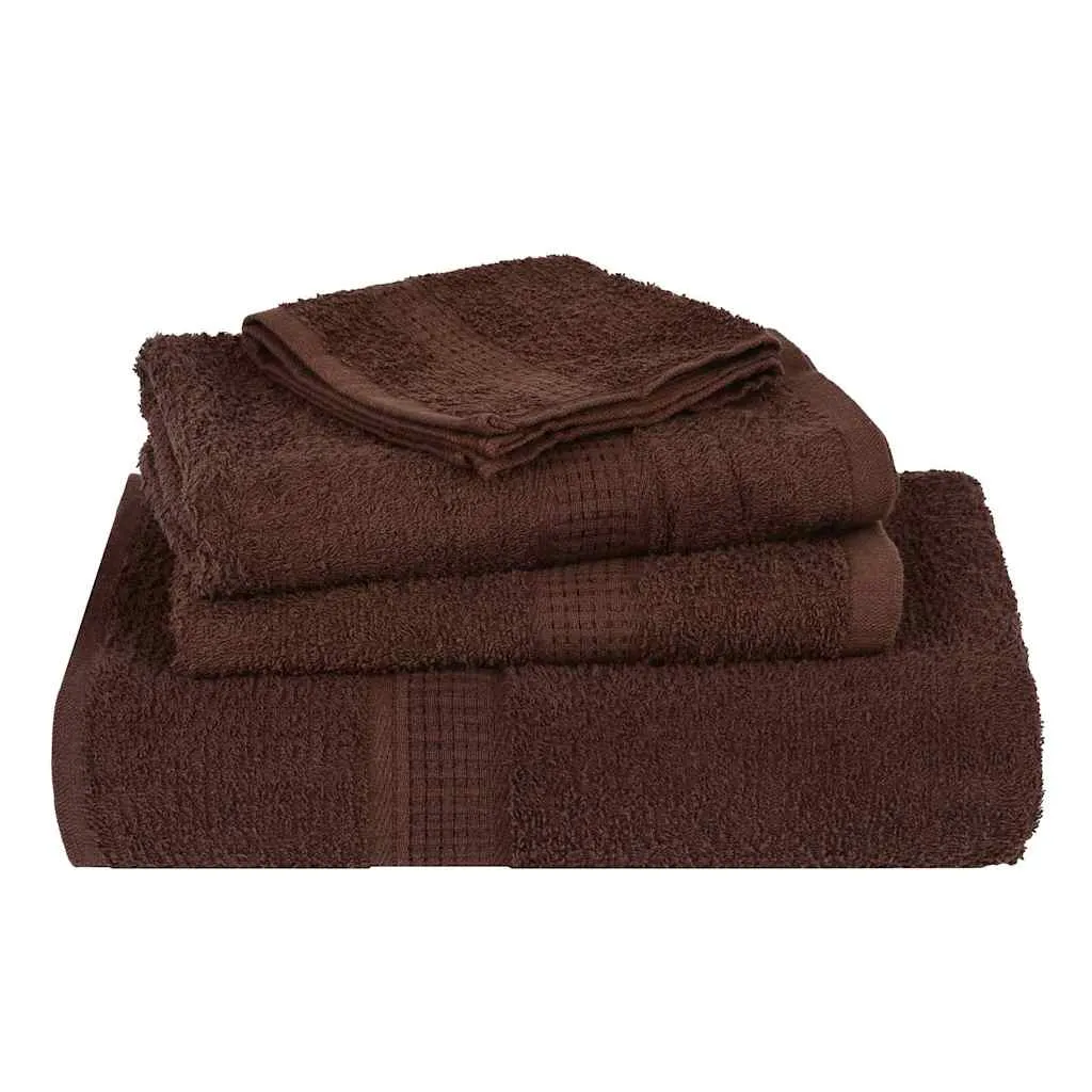 Bath Towels 2 pcs Brown 100x150 cm 360 gsm 100% Cotton