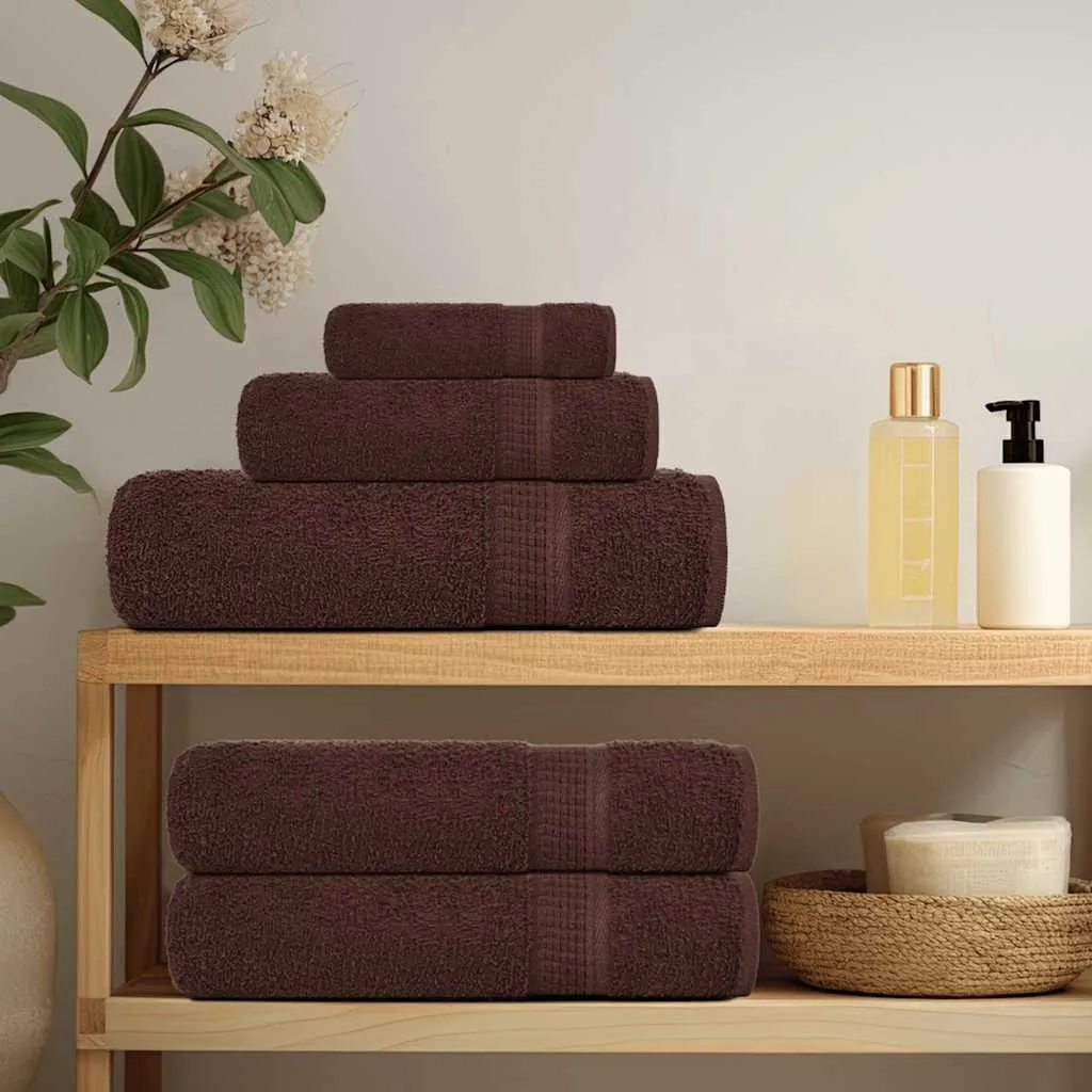 Bath Towels 2 pcs Brown 100x150 cm 360 gsm 100% Cotton