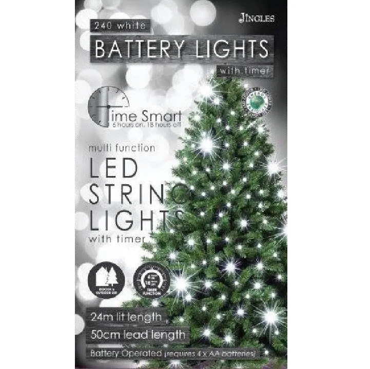 Battery Lights - 240 Bulbs - LED White