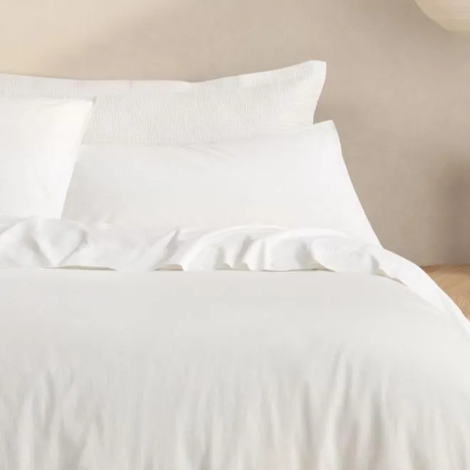 Bayley White Tailored European Pillowcase Pair by Sheridan